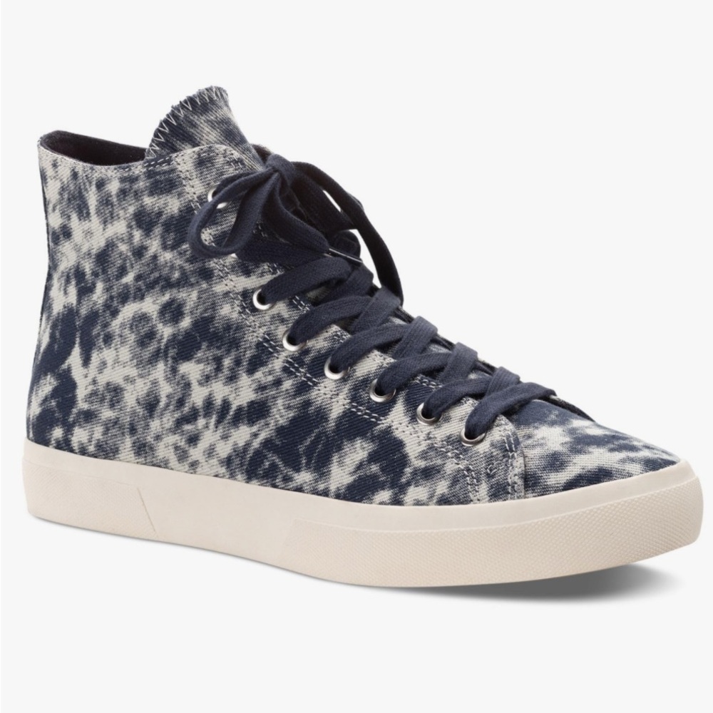 Sun Stone Men’s Blue and White Tie Dye Hi-Tops Size 11 & 13